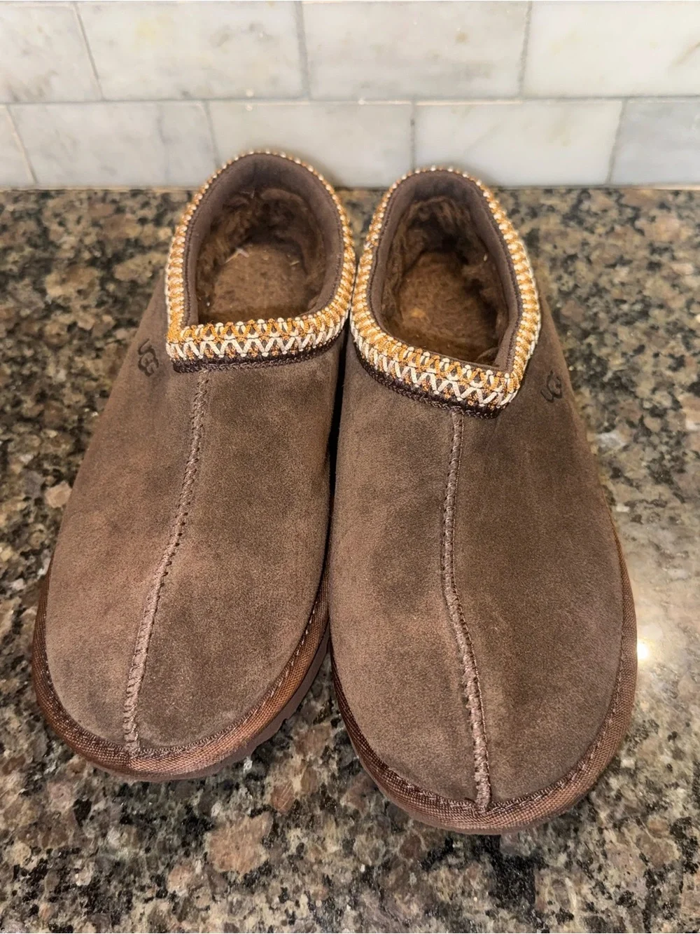 Kids UGG Chocolate Brown Suede Moccasins